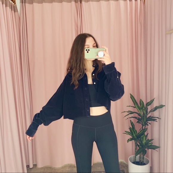 🏷SOLD🏷Vintage Corduroy Cropped Shirt Jacket - Picture 10 of 15